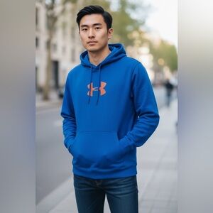 Under Armour Storm 1 Blue Hoodie Sweatshirt Active Wear Men's Size L